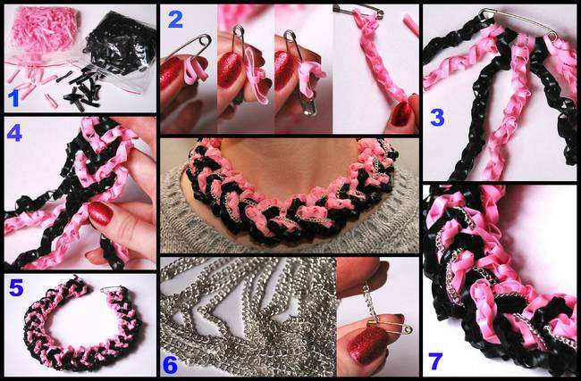rubber silicone band statement necklace